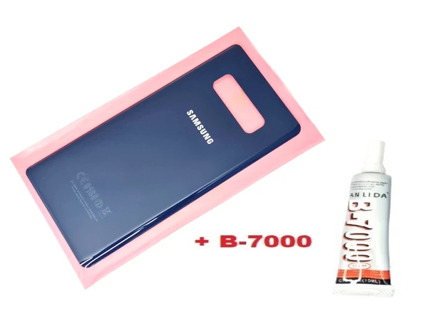 Tkgz Samsung Galaxy NOTE 8 Arka Pil Batarya Kapağı (CAM+B-7000) LACİVERT ürün görseli 1