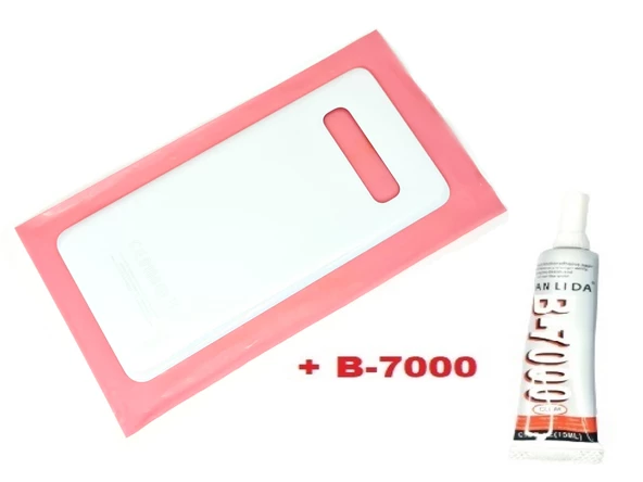 Samsung Galaxy S10 Arka Pil Batarya Kapağı (CAM+B-7000) BEYAZ