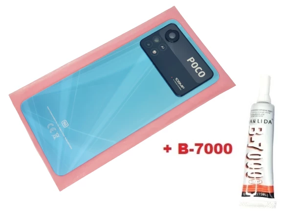 Xiaomi POCO X4 PRO Arka Pil Kapağı (Full Lensli CAM+B-7000) MAVİ