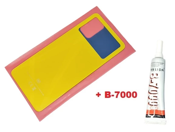 Xiaomi POCO X4 PRO Arka Pil Batarya Kapağı (CAM+B-7000) SARI