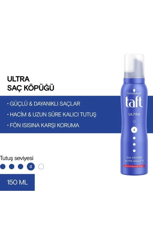 Taft Ultra Köpük 150 Ml 1 Adet Güçlendirici Saç Kö