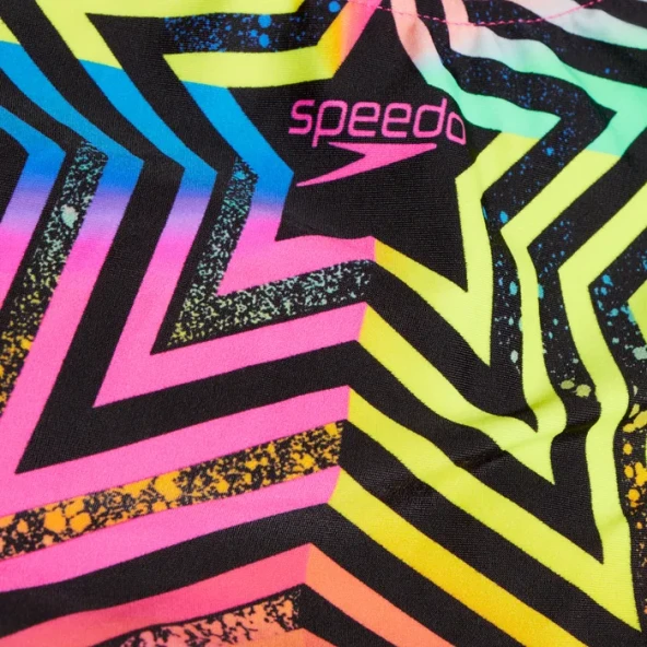 SPEEDO KIZ ÇOCUK YÜZÜCÜ MAYOSU DIGI PLMT SPBK JF BLACK PINK 8-00262716801 YZM - 4