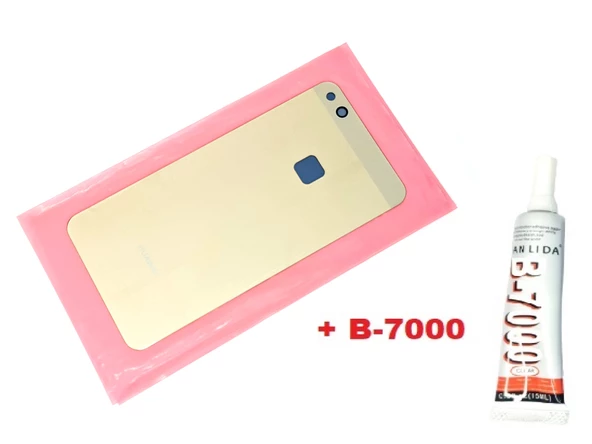 Tkgz Huawei Uyumlu P10 Lite Arka Pil Batarya Kapağı (CAM+B-7000) GOLD