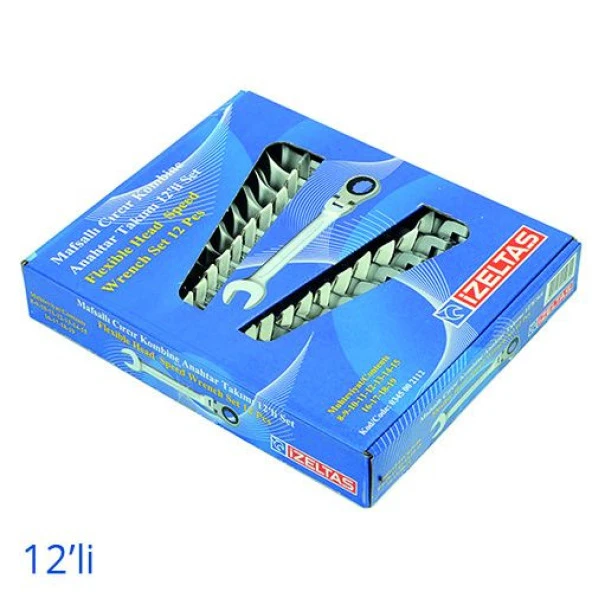 İzeltaş Mafsallı Cırcır Kombine Anah. Tk.12'Li