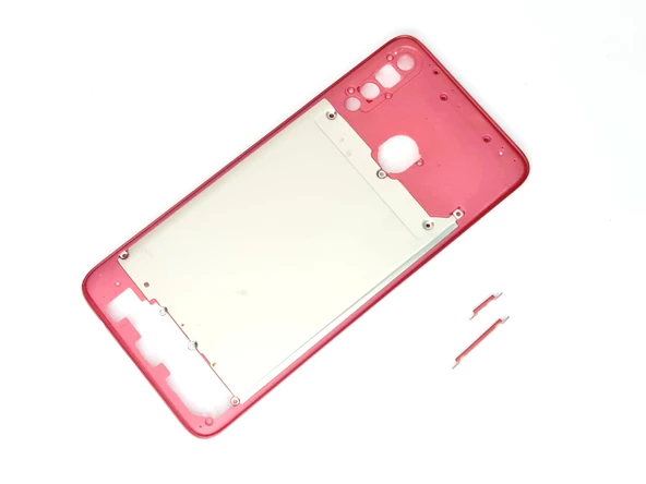 Samsung Galaxy A20S FULL ORJ KASA Arka Pil Batarya Kapağı (TAMİR SETİ) KIRMIZI - 3