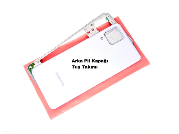 Samsung Galaxy A22 A225 4G FULL ORJ KASA Aka Pil Batarya Kapağı (TAMİR SETİ) MAVİ - Resim 2