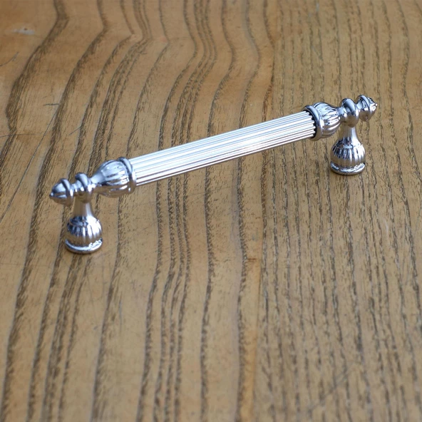 Şah 96 mm Krom Renk Kulp Metal Mobilya Dolap Çekmece Kapak Mutfak Kulpları Kulbu Dolabı Kulpu - Resim 5