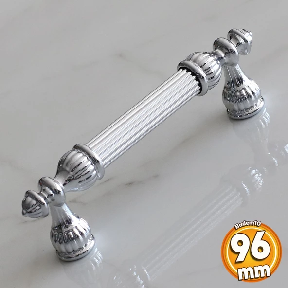 Şah 96 mm Krom Renk Kulp Metal Mobilya Dolap Çekmece Kapak Mutfak Kulpları Kulbu Dolabı Kulpu ürün görseli