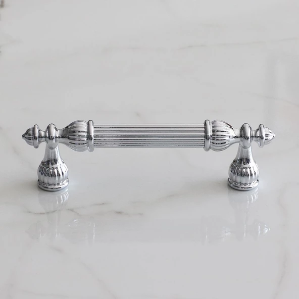 Şah 96 mm Krom Renk Kulp Metal Mobilya Dolap Çekmece Kapak Mutfak Kulpları Kulbu Dolabı Kulpu - Resim 6