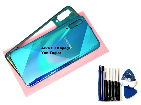 Samsung Galaxy A50S (A507) FULL ORJ KASA Arka Pil Batarya Kapağı (TAMİR SETİ) YEŞİL ürün görseli 1