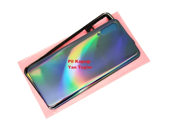 Samsung Galaxy A50 (A505) FULL ORJ KASA Arka Pil Batarya Kapağı (TAMİR SETİ) SİYAH - Resim 2