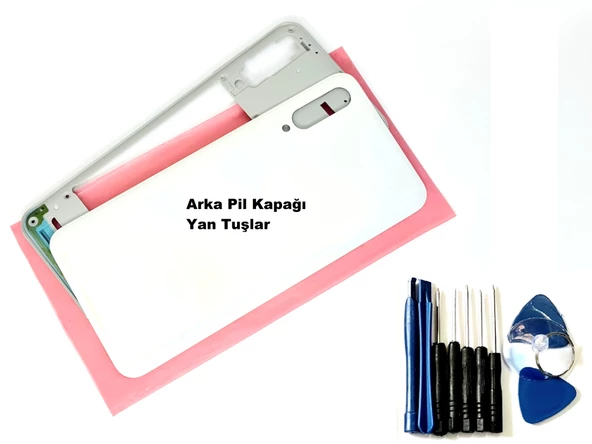 Samsung Galaxy A50S (A507) FULL ORJ KASA Arka Pil Batarya Kapağı (TAMİR SETİ) BEYAZ ürün görseli 1