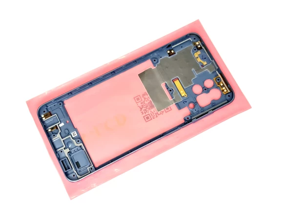 Samsung Galaxy M32 FULL ORJ KASA Arka Pil Batarya Kapağı (TAMİR SETİ) MAVİ - Resim 3