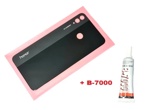 Tkgz Honor 8X Arka Pil Batarya Kapak (CAM+B-7000) SİYAH ürün görseli 1