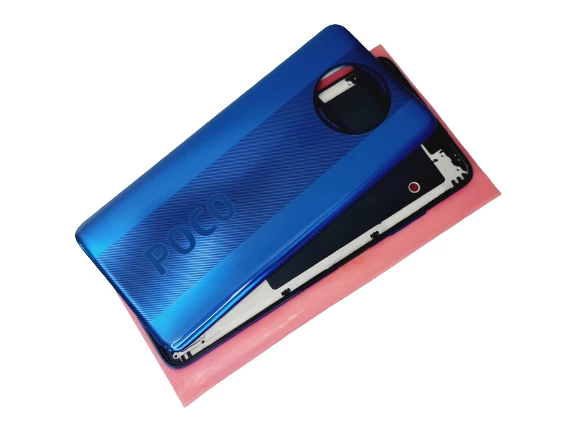 Xiaomi POCO X3 / Poco X3 Nfc FULL ORJ KASA Arka Pil Kapağı (TAMİR SETİ) MAVİ - 2