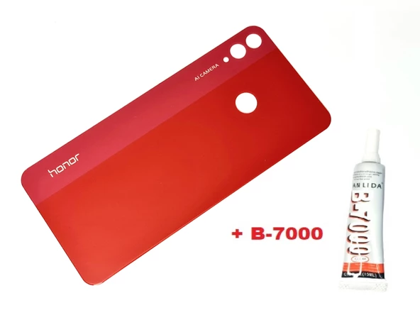 Honor 8X Arka Pil Batarya Kapak (CAM+B-7000) KIRMIZI ürün görseli 1