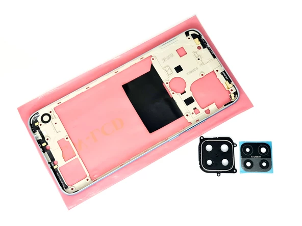 Oppo A15 A15S Full KASA Arka Pil Kapağı (TAMİR SETİ) MAVİ - Resim 3