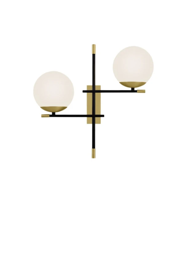 Vinner RU-APK003 Siyah Eskitme Mat Gold Detaylı Aplik