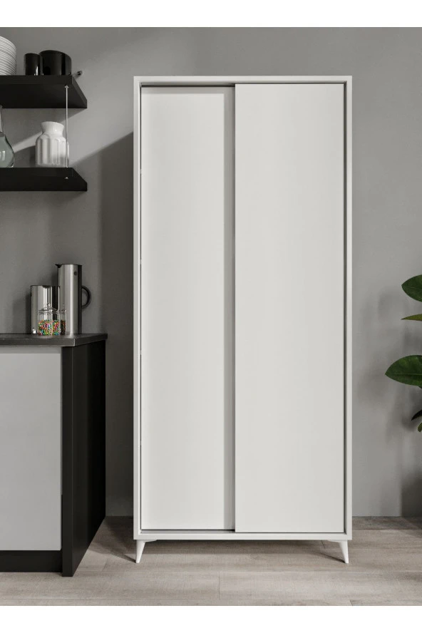 KZNMOB HOME Sürgülü Çok Amaçlı Mutfak Dolabı, Erzak Dolabı, Kavanoz Dolabı, Kiler Dolabı - Tamamı 1. Kalite Mdf - 3