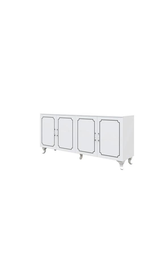 KZNMOB HOME Stil 4 Kapaklı Çok Amaçlı Modern Konsol - Tamamı 1. Kalite Mdf - 6