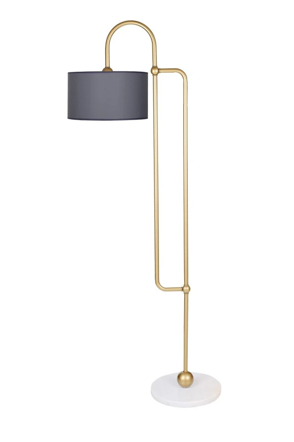 Vinner Genova Eskitme Mat Gold Metal Lambader - Antrasit