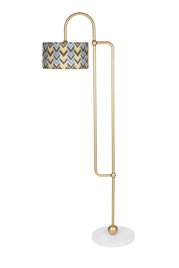 Vinner Genova Eskitme Mat Gold Metal Lambader - Sarı Wawe Desenlş