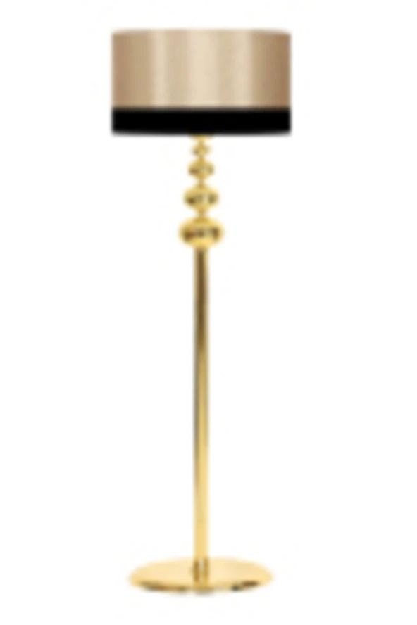 Vinner Lmd-01 Gold Kaplama Üçlü Küre Metal Lambader - Gold Şeritli Krem