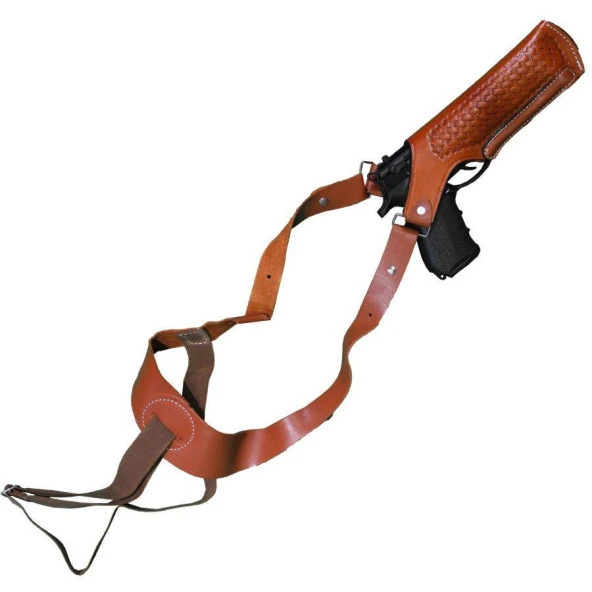 Yaylı Koltuk Altı Deri Kılıf Kahverengi - Resim 2