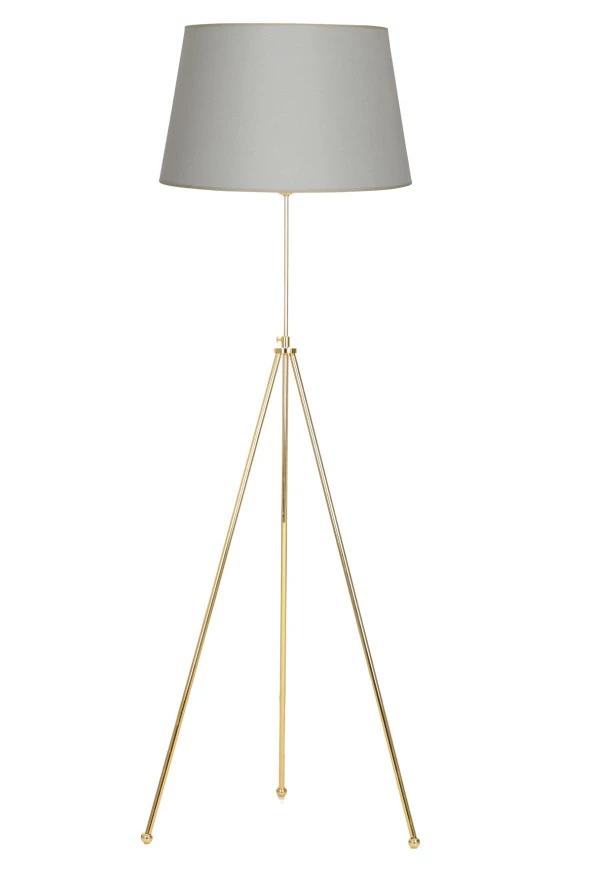 Vinner Noa Gold Kaplama Tripod Boyu Ayarlanabilir Metal Lambader - Açık Gri