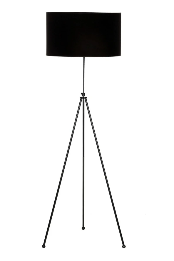 Vinner Noa Siyah Kaplama Tripod Boyu Ayarlanabilir Metal Lambader - Siyah