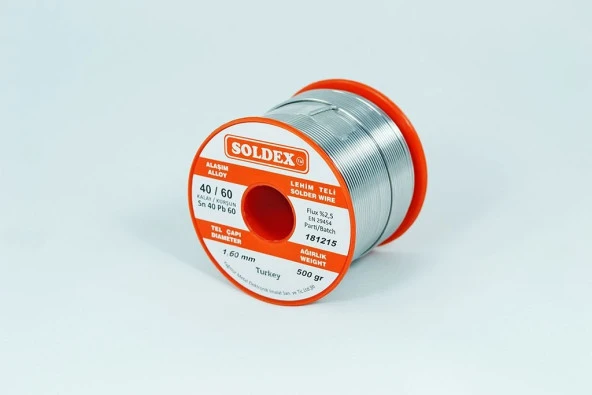 Soldex 1.6 mm 500 gr Lehim Teli Sn40  Pb60