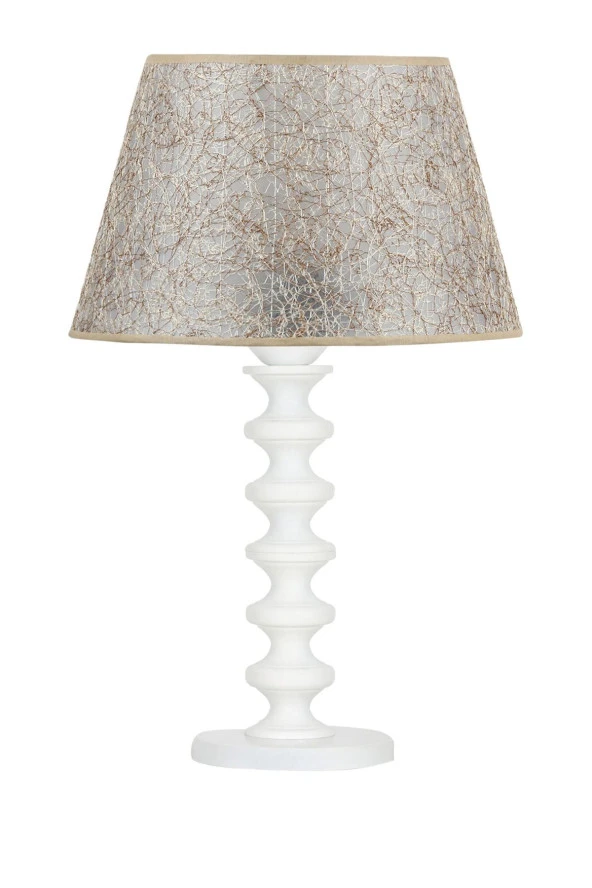 Vinner Beyaz Kaplama Jasmine Series Ab-5806 Metal Abajur - Sarı Kırçıl