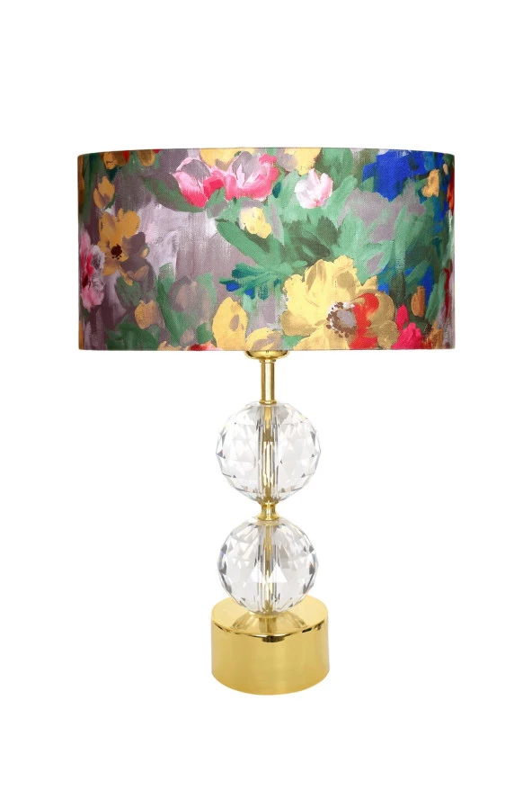 Vinner Gld-krs01 Gold Ayaklı Kristal Abajur - Violet