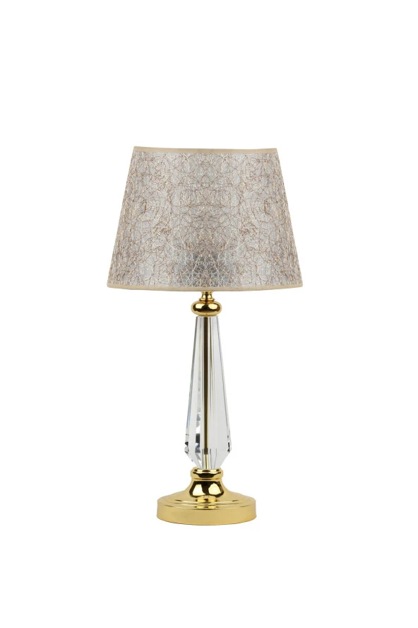 Vinner Gold Kaplama Dikey Kristal Abajur - Sarı Kırçıl