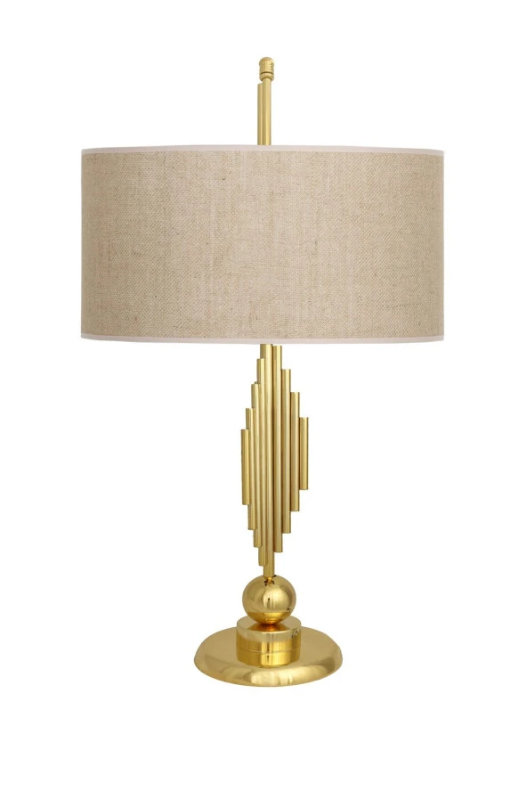 Vinner Marche Mka-001 Gold Kaplama Metal Abajur - Çuval Bezi Efektli