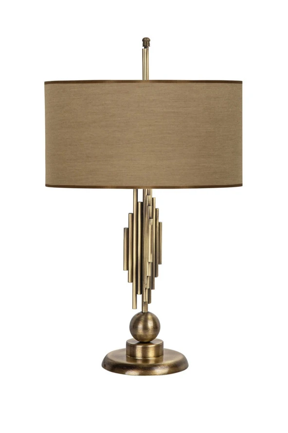 Vinner Marche Mka-01 Eskitme Mat Gold Metal Abajur - Sütl Kahve
