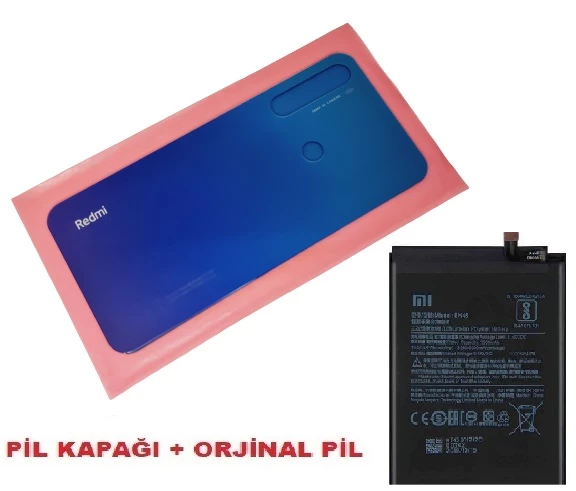 Xiaomi Redmi NOTE 8 Arka Pil Batarya Kapağı + PİL(CAM) MAVİ