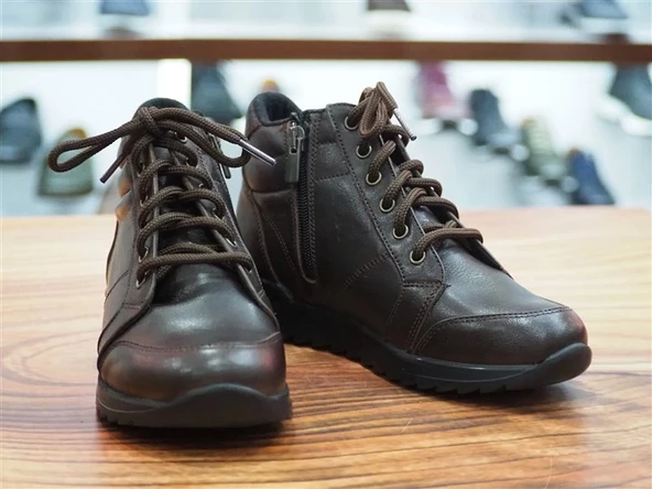 KAHVE CİLT HAKİKİ DERİ UNISEX ÇOCUK GARSON BOT - 5