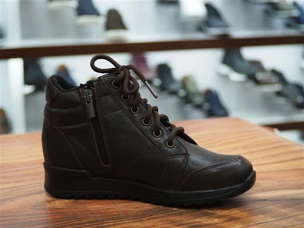 KAHVE CİLT HAKİKİ DERİ UNISEX ÇOCUK GARSON BOT - 3