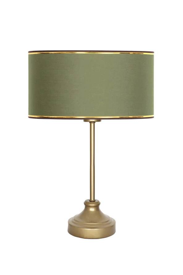 Vinner Onze Eskitme Mat Gold Metal Abajur, Masa Lambası - Gol Haki