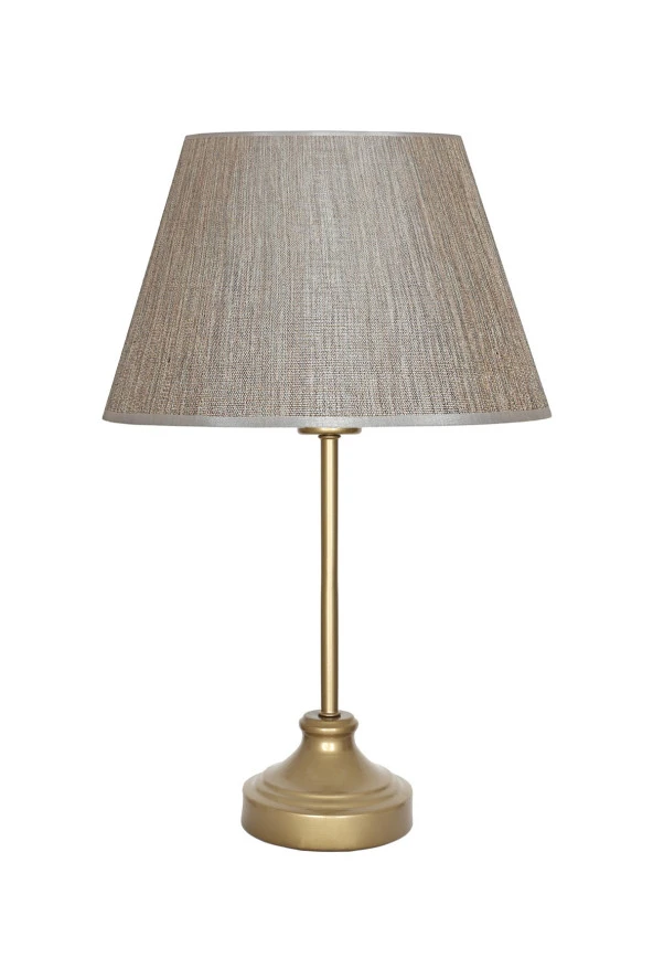 Vinner Onze Eskitme Mat Gold Metal Abajur, Masa Lambası - Gri Yaldızlı