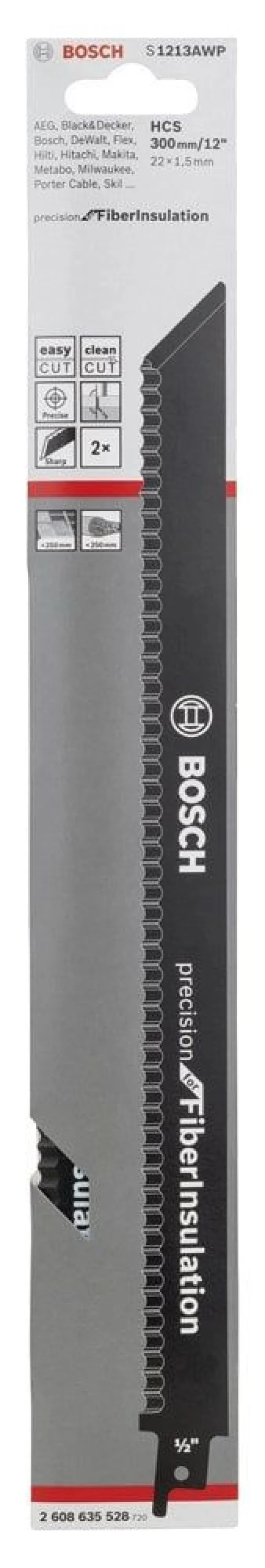 Bosch - Precision for Serisi Elyaflı Yalıtım Malzemeleri için Panter Testere Bıçağı S 1213 AWP - 2
