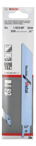 Bosch - Flexible Serisi Metal için Panter Testere Bıçağı S 922 BF - 5'li - 2