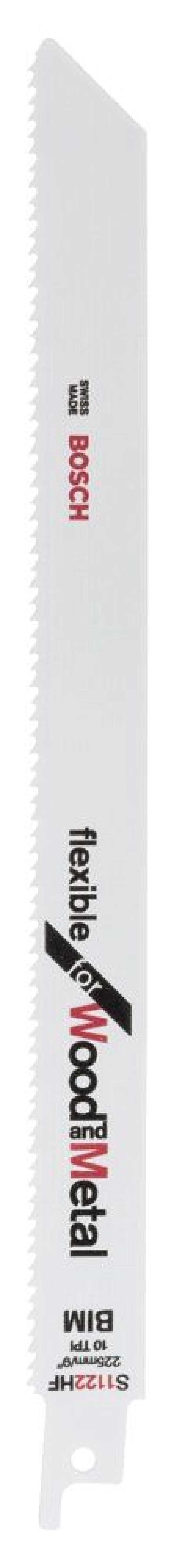 Bosch - Flexible Serisi Ahşap Ve Metal için Panter Testere Bıçağı S 1122 HF - 5'li