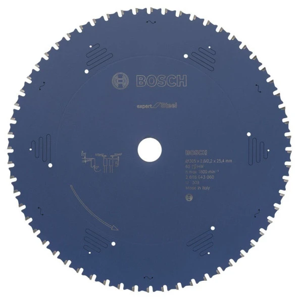 Bosch - Expert Serisi Metal için Daire Testere Bıçağı 305*25,40 mm 60 Diş