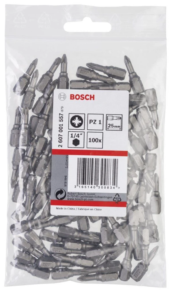 Bosch - Extra Hard Serisi Vidalama Ucu PZ 1*25 mm 100'lü - 2
