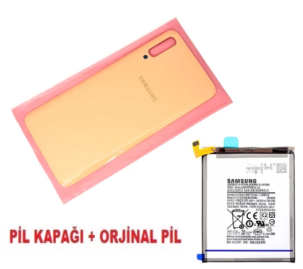 Samsung Galaxy A70 A 705 Arka Pil Batarya Kapağı + PİL TURUNCU ürün görseli 1