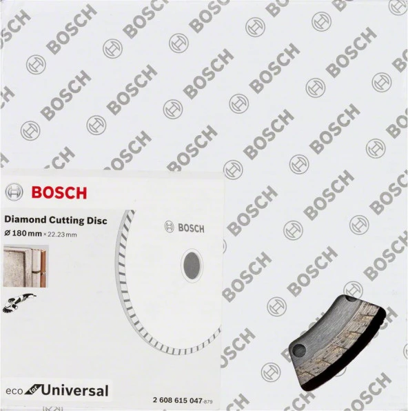 Bosch - Ekonomik Seri 9+1 Genel Yapı Malzemeleri İçin Elmas Kesme Diski 180 mm Turbo - 2