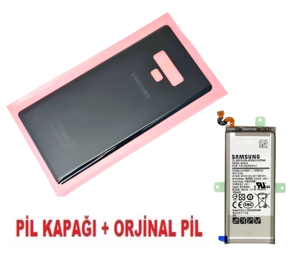 Samsung Galaxy NOTE 9 Arka Pil Batarya Kapağı + PİL (CAM) SİYAH