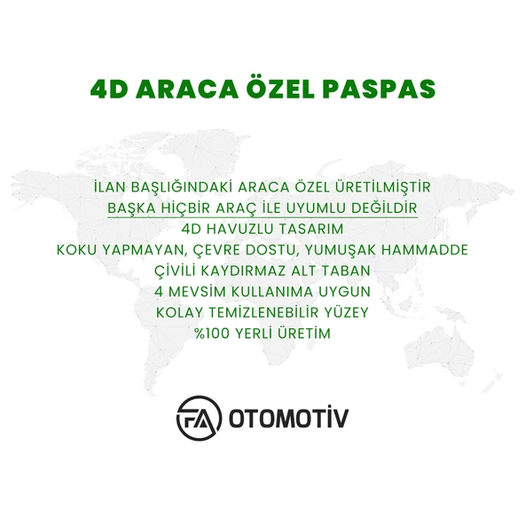 Toyota Proace City Panelvan 4D Havuzlu Paspas (Ön 2 Parça) 2019 Model Ve Sonrası - 7